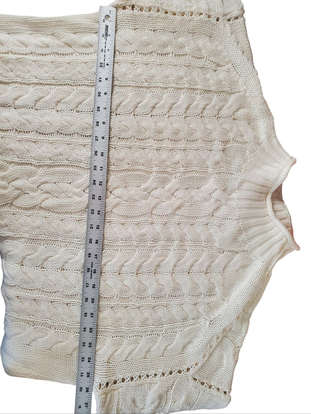 J.Crew 2025 Rollneck Cable Knit Sweater Ivory 100% Cotton - Picture 9 of 14